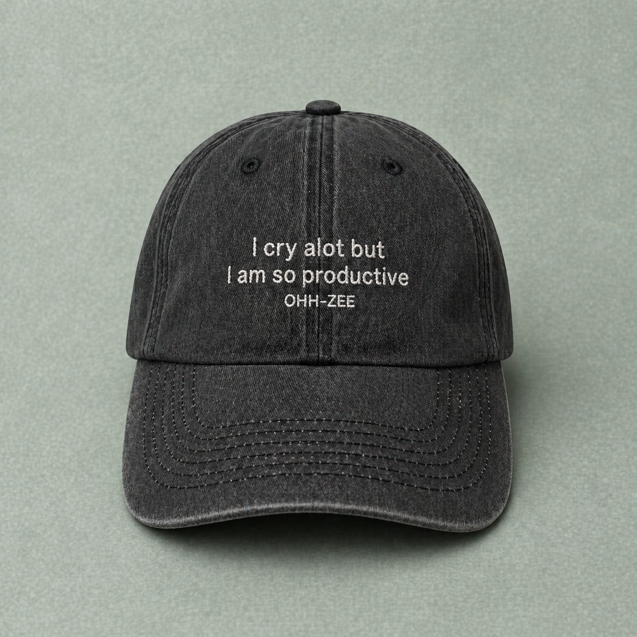 Washed Grey Cap